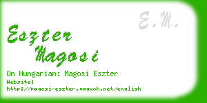 eszter magosi business card